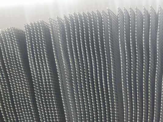 Wholesale 100pcs MOQ Grey Color Pleated Mosquito Net Door Resin Coated Fiberglass Window Mesh Screen 0.26mm